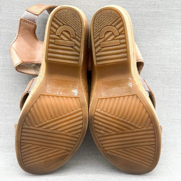 Earth Shoes Womens 8.5M Khaya Kella Sandals Brown Platform Wedge Comfort Heels - Picture 10 of 11